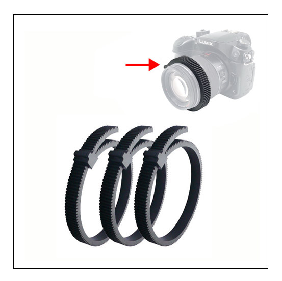 Lens Rubber Gears Set of 3 pcs