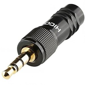 HICON Connector 3.5 mm stereo mini jack male lockable