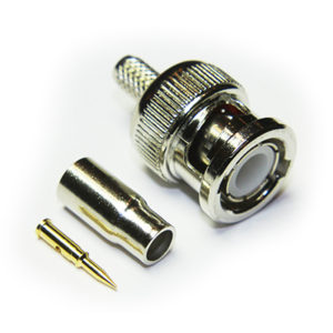 BC79G BNC Straight Crimp / Crimp Plug 10-005-A0-AF for Mini RG59 Cable