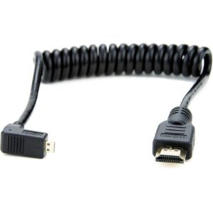 Atomos HDMI Cable Coiled Right Angle Micro to Full HDMI 50cm ATOMCAB013