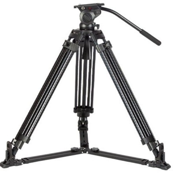SWIT TOWER150C Carbon Fiber Camera Tripod KIT, with SWIT TH150 Fluid Video Head, Ground Spreader, 15kg Payload, Soft Bag