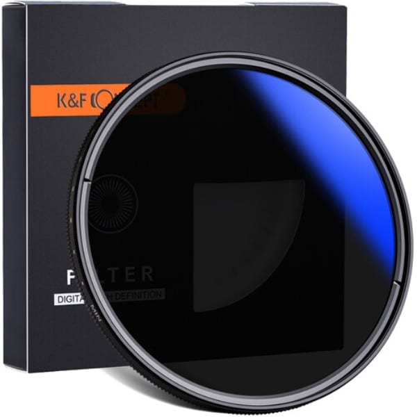 K&F Concept 55mm Variable ND Filter ND2-ND400 (1 to 8.6-Stop) Blue Multi-Coated KF01.1400