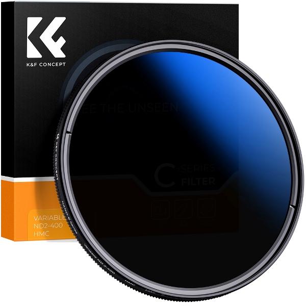 K&F Concept 82mm Variable ND Filter ND2-ND400 Blue Multi-Coated KF01.1406