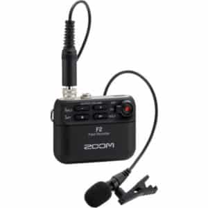 Zoom F2B Ultracompact Portable Field Recorder with Lavalier Microphone