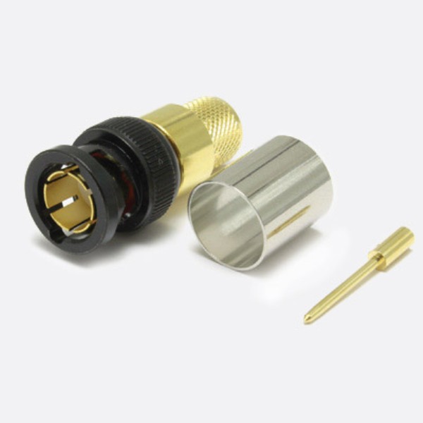 COAX CONNS 10-005-W126-FD BNC 12G UHD Male cable crimp 75 ohm black