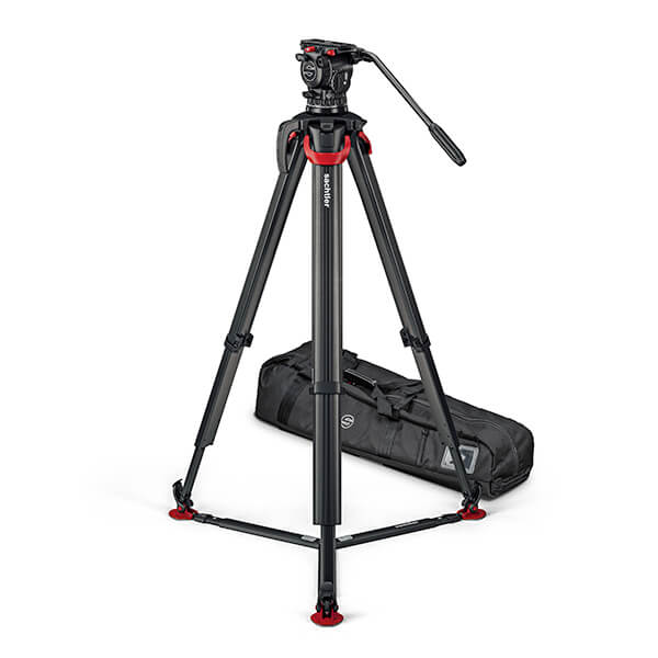 Sachtler system aktiv10 Sideload with flowtech100 tripod, ground spreader, carry handle and bag