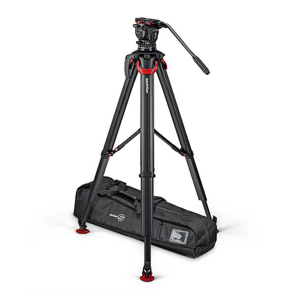 Sachtler system aktiv10 Sideload with flowtech100 tripod, mid-level spreader, carry handle and bag