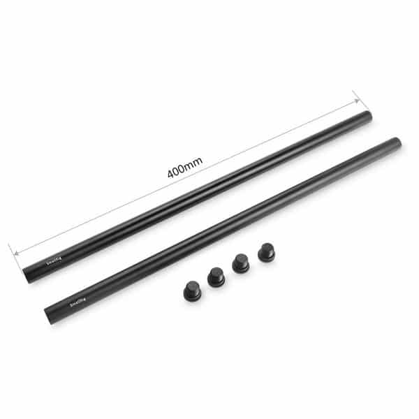 SmallRig 1054 2pcs 15mm Black Aluminum Alloy Rod M12-40cm