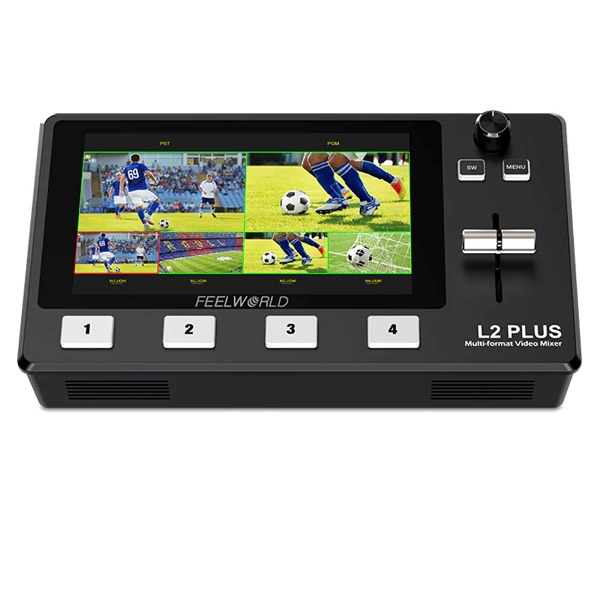 Feelworld L2 PLUS Multi Camera Video Mixer Switcher 5.5" Touch PTZ Control Chroma Key live streaming