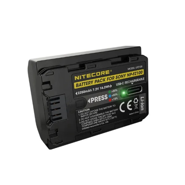 NITECORE UFZ100 Camera Battery for Sony NP-FZ100 (USB-C Charging)
