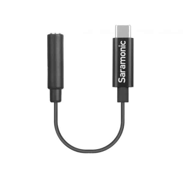 Saramonic SR-C2003 3.5mm TRS Female to USB Type-C Adapter Cable for Mono/Stereo Audio to Android