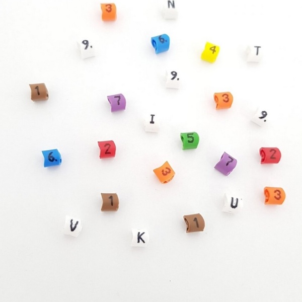 Cable marker kit 0-9 in packets of 100 for Cable size 2.4mm - 4.8mm BDPTV500