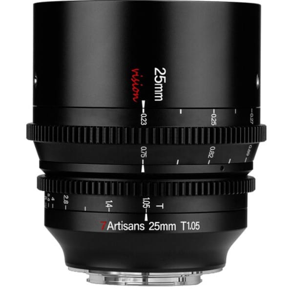 7artisans 25mm T1.05 Vision Cine Lens (RF Mount) APS-C
