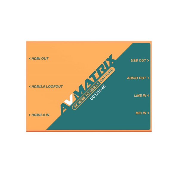 AVMATRIX UC1218-4K 4K HDMI to USB 3.1 Type-C Video Capture