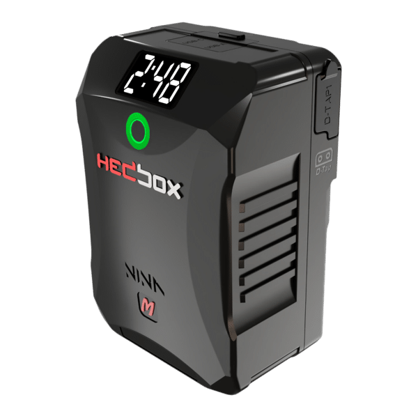 HEDBOX NINA M Mini V-Mount Battery 99.20 Wh 2x D-tap & USB-A and USB-C Out OLED Display with IDR System