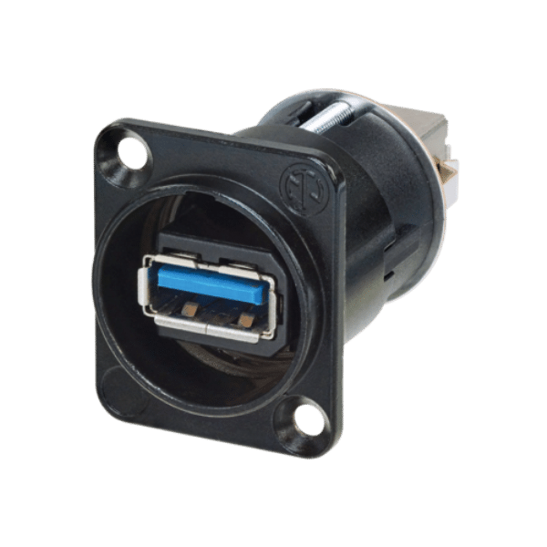 Neutrik NAUSB3-B Reversible USB 3.0 gender changer type A and B black D-housing