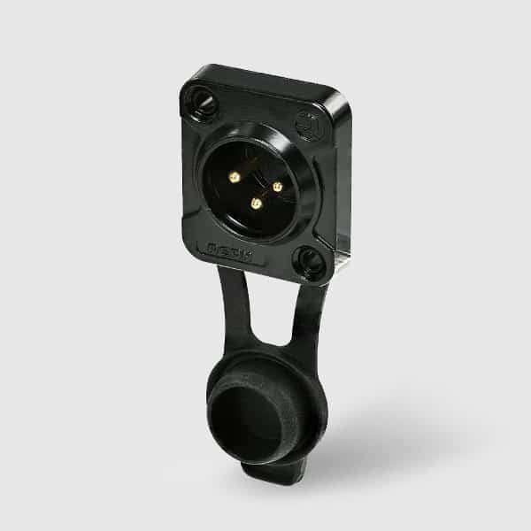 Rean RRX3M-Z-002  3 pole male XLR receptacle with D-Size Flange