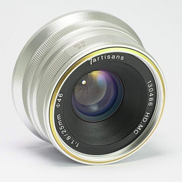 7artisans 25mm f/1.8 Manual Focus Prime Fixed Lens (M43 mount) Silver
