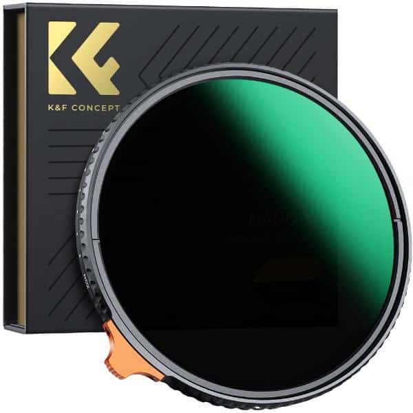 K&F 62mm Variable ND Filter ND2- ND400 High Definition Nano X Adjustable Fader Neutral Density Lens Filters(HD Nano-X version) KF01.1462