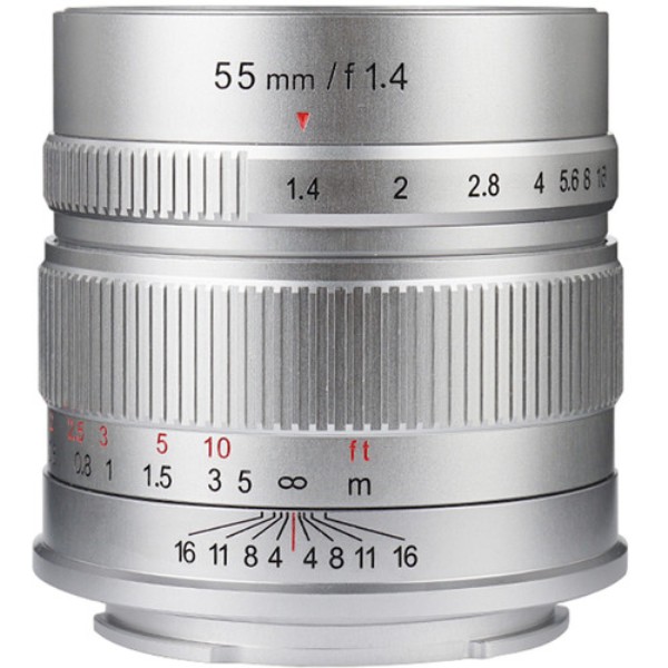 7artisans 55mm f/1.4 Lens for Panasonic M43 Mount- Silver