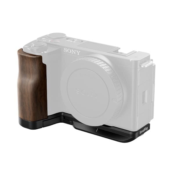 SmallRig 4864 L-Shape Mount Plate with Wooden Handle for Sony ZV-E10 II