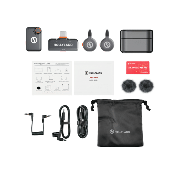 Hollyland LARK M2S Combo Ultra-Mini Wireless Microphone Kit - New