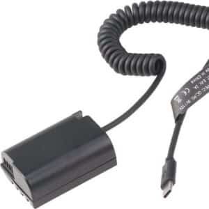 Dummy Battery DMW-BLK22 for Panasonic Lumix GH6, GH5 II, DC-S5, S5 II, S5 IIX Type-C QC PD Adapter