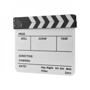 Commlite CLBP White Perspex Clapperboard 30x25cm