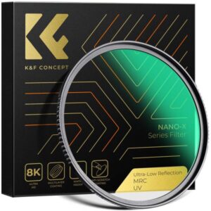 K&F Concept 72mm UV Filter 0.1% Ultra-low Reflection (titanium coating ) with 28 Multi-Layer Coatings Nano-X Series KF01.2466