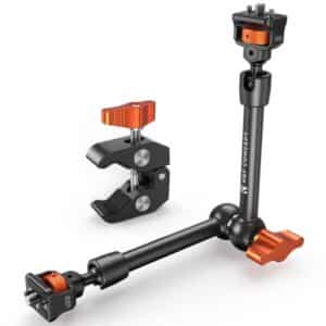K&F Concept KF31.132 11" Magic Arm with Super Clamp Magic Arm Clamp Kit with 1/4" & 3/8" Thread Screw Articulating Friction Arm with Cold Shoe Clamp Mount for Monitor LED Light Webcam Action Camera