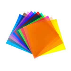 AccPro 30x30cm 11Pcs PVC Gel Light Filter Color Correction Colored Overlays Film