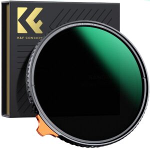 K&F Concept 72mm Black Mist 1/4 & ND2-400 Variable ND Filter with Double-sided 28-layer Anti-reflection Green Film and Lever Nano-Xcel Series KF01.2022