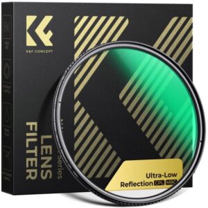 K&F Concept 62mm CPL Filter 0.1% Ultra-low Reflection (Titanium Coating ) With 28 Multi-Layer Coatings Ultra-Slim HD Circular Polarizer Filter Nano-Xcel Series KF01.2477