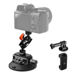 K&F KF31.100 4.5" Suction Cup Camera Mount with Double Ball Head Magic Arm