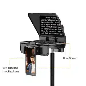 Desview DES-T5 Portable Teleprompter Compatible with Mobile Phone / DSLR / Tablet