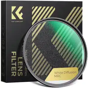 K&F Concept KF01.2118 72mm White Pro Mist 1/4 Filter Cinematic Effect Filter HD Dreamy Soft White Diffusion Filter