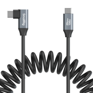 SmallRig 4792 USB-C (Straight) to USB-C (Angled) Coiled Data Cable